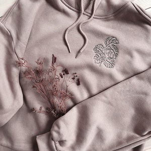 Oversized Hoody mit Monstera Stickerei Bild 5