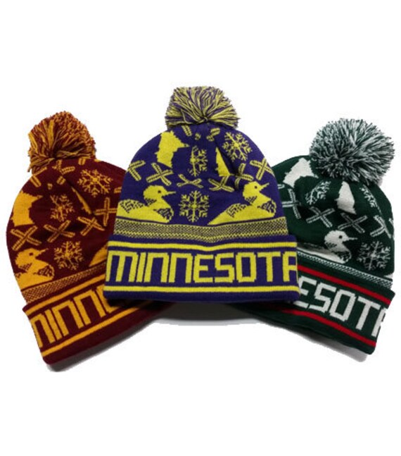 sports beanie hats with pom