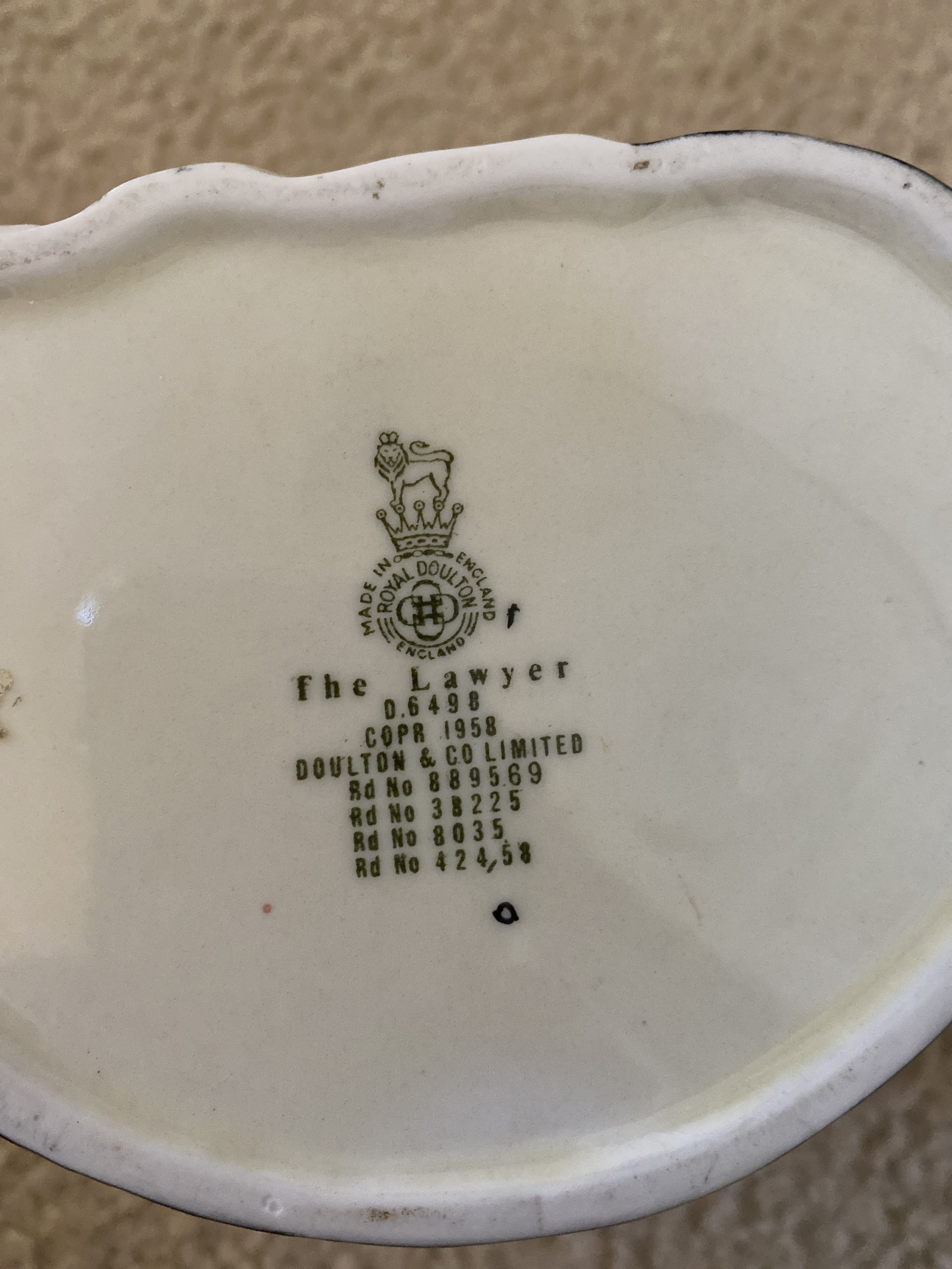 Royal Doulton the Lawyer Large Character Jug Model D6498 Etsy