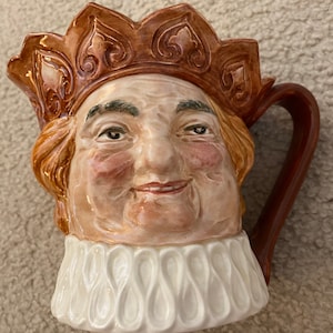 Vintage Royal Doulton Large Old King Cole Character Toby Jug Mug A
