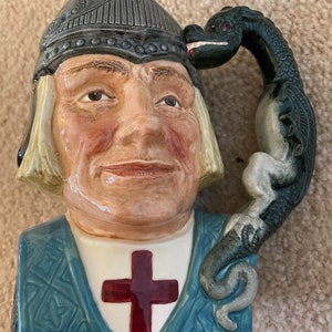 Royal doulton large character toby jug st george d6618