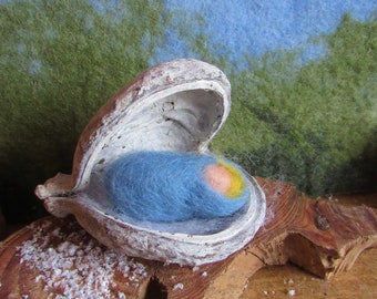 Waldorf felted winter, snow baby, seasons, flower child,