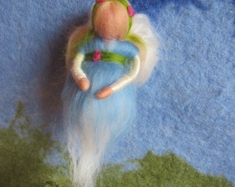 Little spring fairy, felt fairy, waldorf, elf,