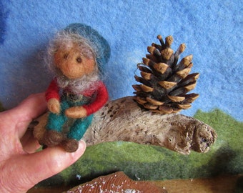 Waldorf felted gnome, elf, fairy, dwarf, Montessori,