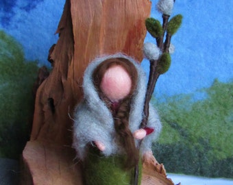 Waldorf felted willow catkins. Fairy, Fairy, Elves, Fairy Tales