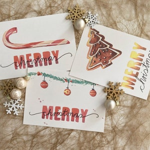 Frohe Weihnachten - Postkarten Set Aquarell Weihnachten christmas Postkarte Karte Malerei Illustration