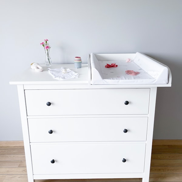 Wickelaufsatz weiß passend für Hemnes 108x96 cm, Liegefläche 50 x 70 cm, rechte Seite