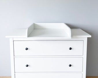 Wickelaufsatz weiß passend für Hemnes 108x96 cm, Liegefläche 50 x 70 cm, Mitte der Kommode