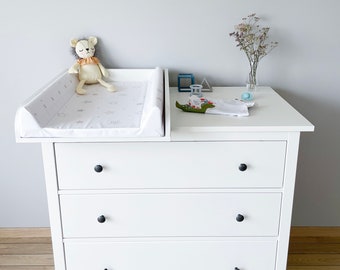 Wickelaufsatz weiß passend für Hemnes 108x96 cm, Liegefläche 50 x 70 cm, linke Seite