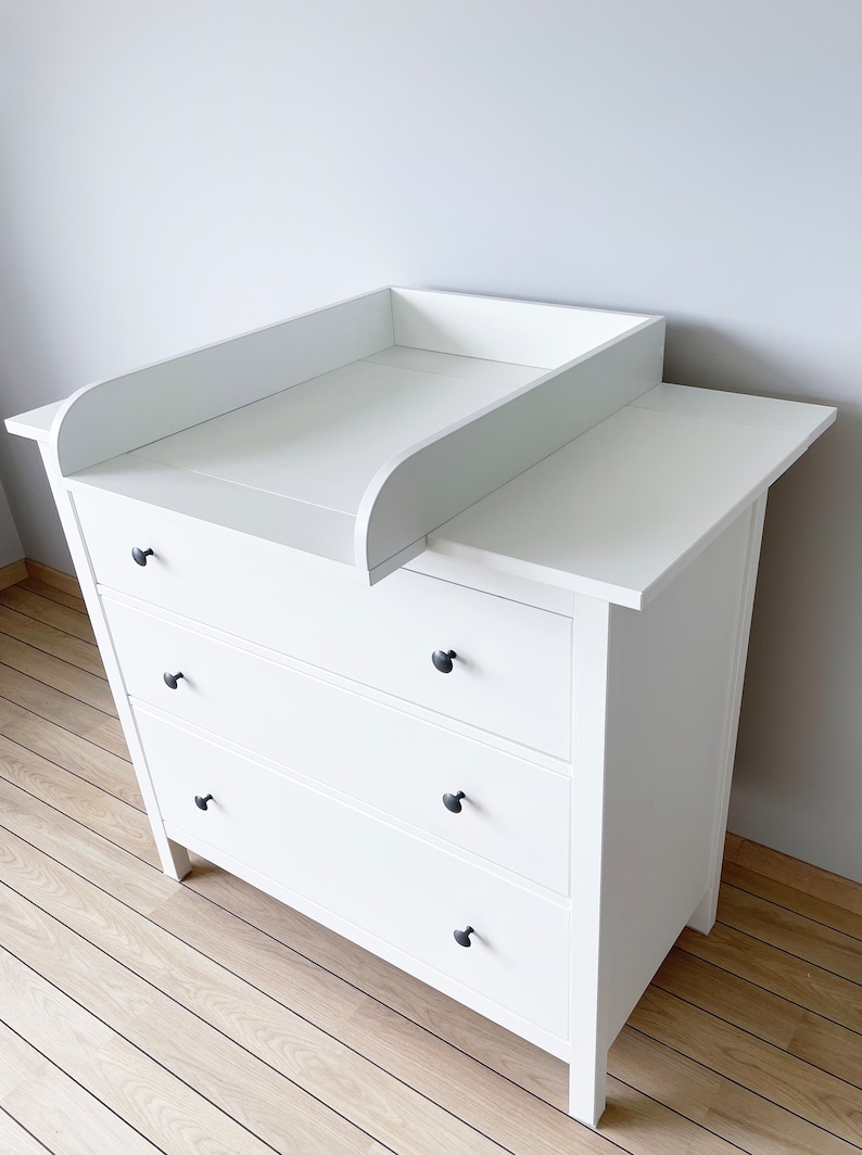 Wickelaufsatz blanc passend für Hemnes 108x96 cm, Liègefläche 50 x 70 cm, Mitte der Kommode image 2