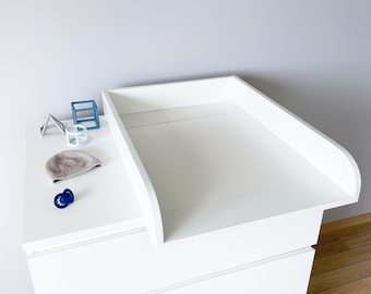 Wickelaufsatz for IKEA Malm 80x100 cm RECHTS | 50x70 cm Liegefläche | Wickelaufsatz Kommode Malm