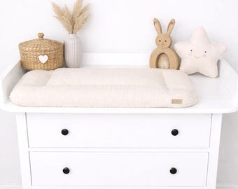 Wickelaufsatz für IKEA Hemnes 108x96 cm | große Wickelfläche über die gesamte Kommode | Wickeltisch Aufsatz Weiß