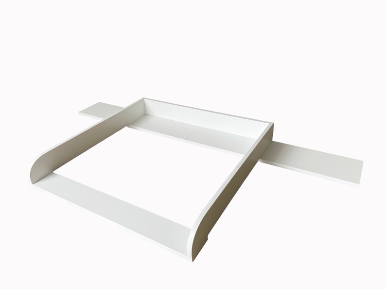 Wickeltischaufsatz wit voor breite Hemnes Kommode 160 cm, of voor gebeizte met seitlichen Blenden. afbeelding 6