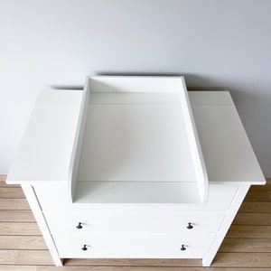 Wickelaufsatz Table à Langer weiß passend für Hemnes 108x96 cm, Liegefläche 50 x 70 cm, Mitte der Kommode afbeelding 5