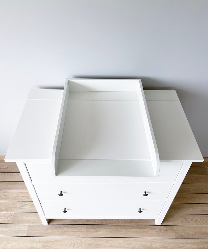 Wickelaufsatz Table à Langer blanc passend für Hemnes 108x96 cm, Liège 50 x 70 cm, Mitte der Kommode image 5