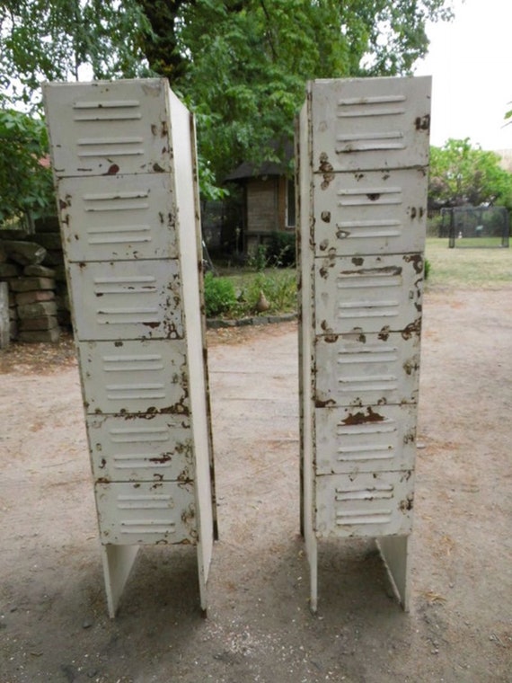 Old Metal Cabinet Locker Wardrobe Military Wk Industrial Etsy