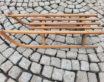 gut erhaltener Holzschlitten von DAVOS, 99cm, stabil, Schlitten
