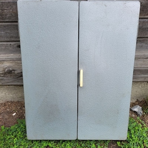 Ancienne armoire à outils, Waggonbau Görlitz, placard, armoire métallique, armoire en fer blanc,