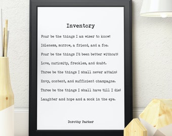 Dorothy Parker Poem Etsy Dorothy Parker Poem Etsy
