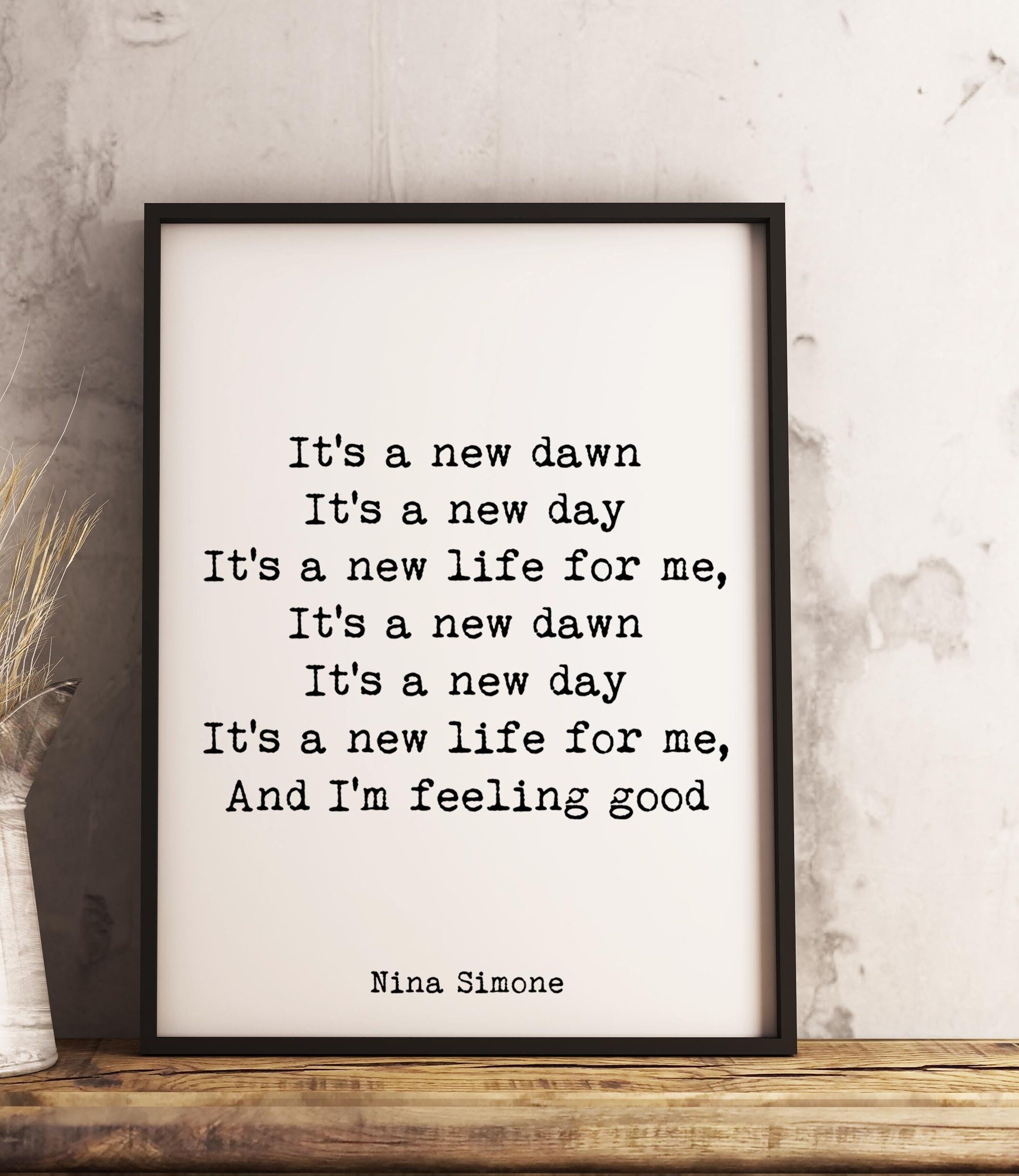 Nina Simone Quote Song Lyrics It's a New Dawn It's a Etsy