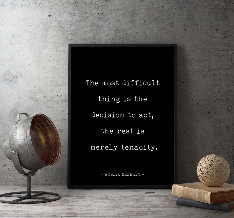 Amelia Earhart Courage Citation Imprimer La chose la plus