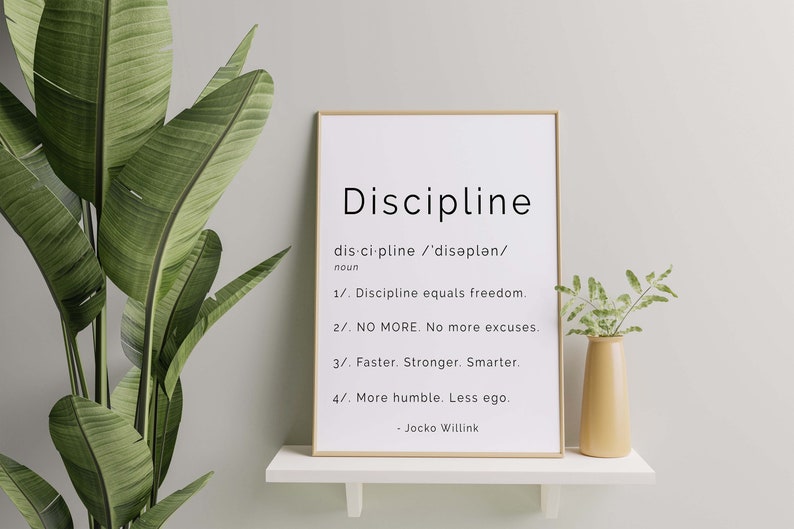 Jocko Willink Motivational Print Quotes Discipline Equals Etsy