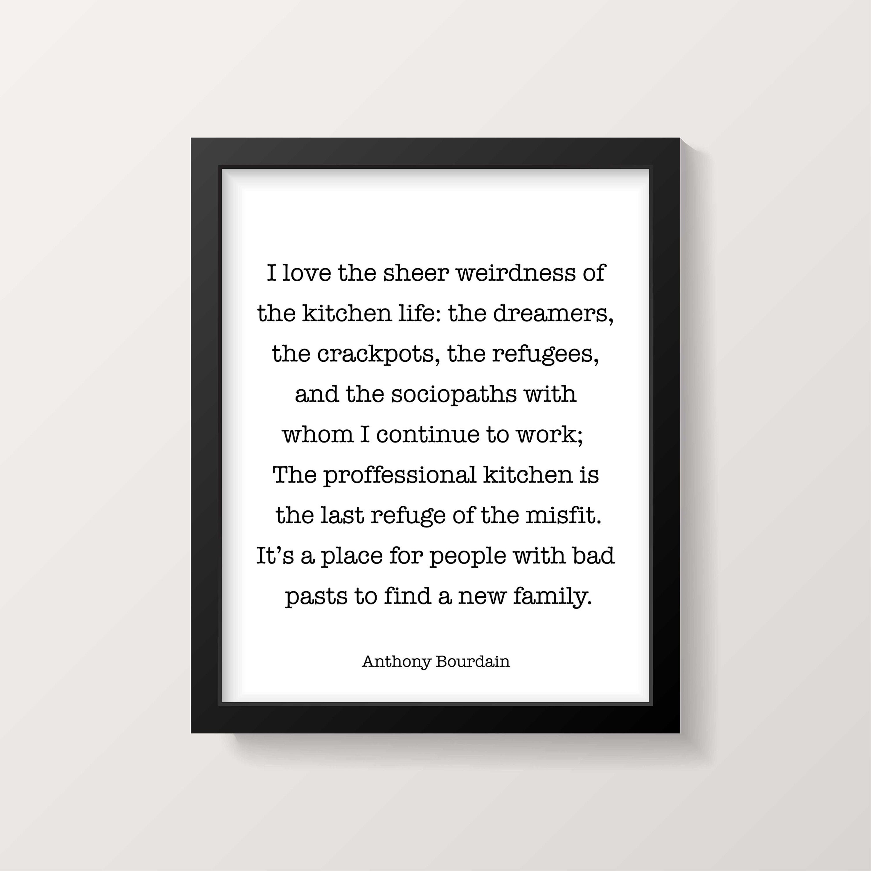 Anthony Bourdain Zitat Druck ich liebe die schiere | Etsy