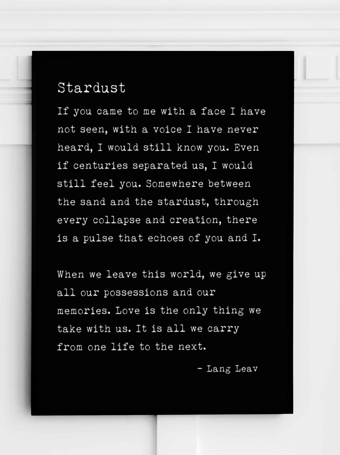 Lang Leav Poetry Print Stardust Love Poem Print Poetry - Etsy