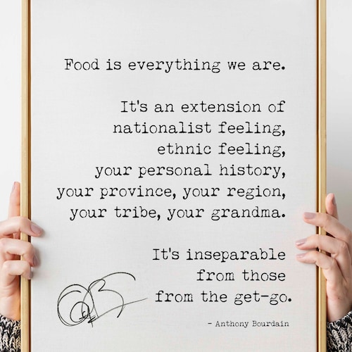 Anthony Bourdain Travel Quote Food Quote Print Not Framed - Etsy
