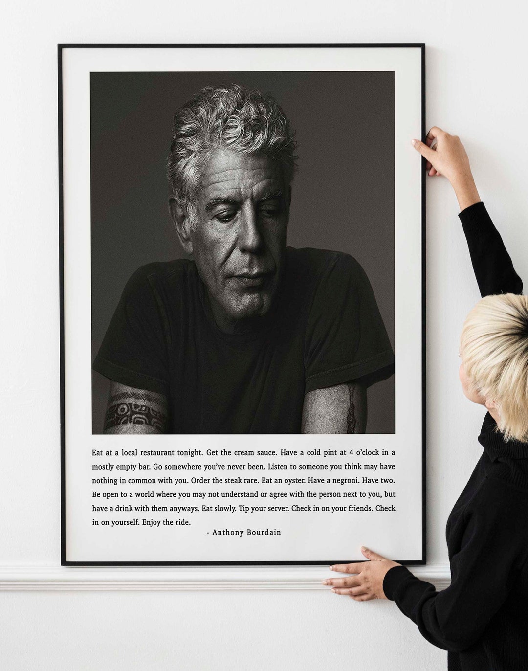 FRAMED Anthony Bourdain Quote Print Eat