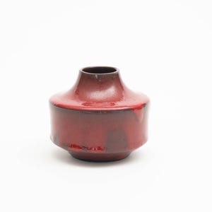 Vintage German Studio Pottery Vase – Signed Art Ceramic – 1960s–70s Modernist Design