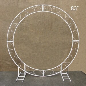 Round wedding stand 83, Circle wedding arch, Moon arch metal frame, Wedding backdrop 83 inches