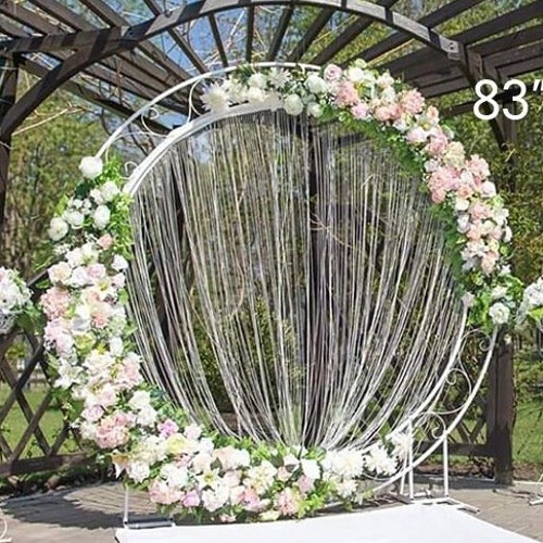 Circle Wedding Arch 83 Round Wedding Backdrop Moon Etsy