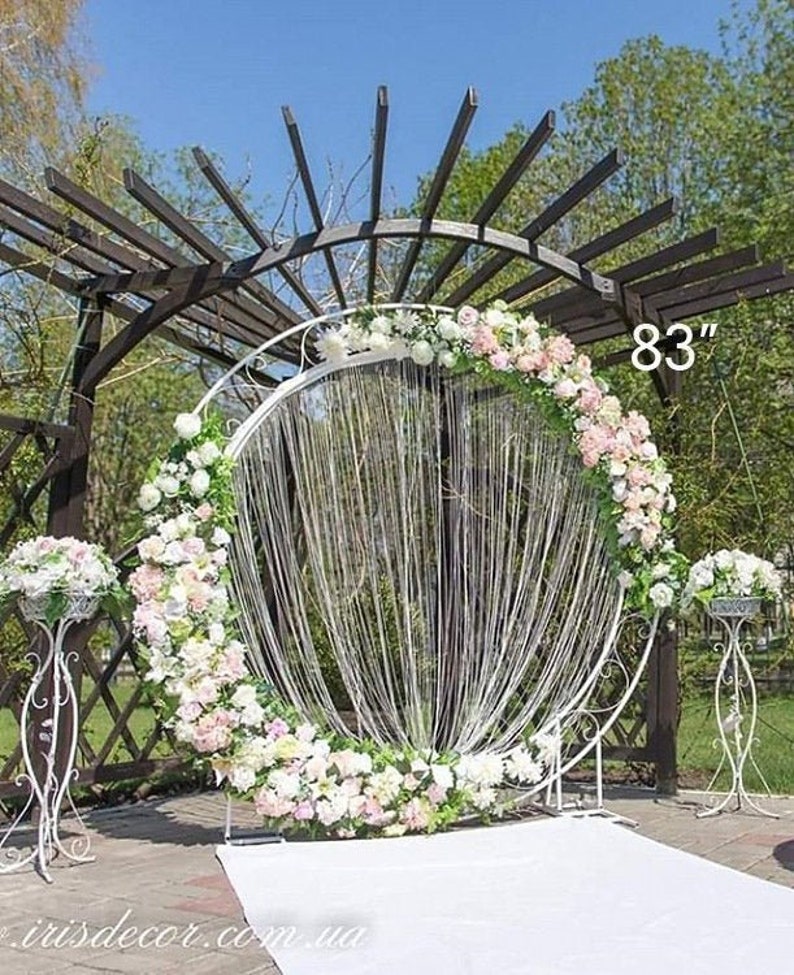 Wedding arch 83 metal round backdrop for wedding Etsy