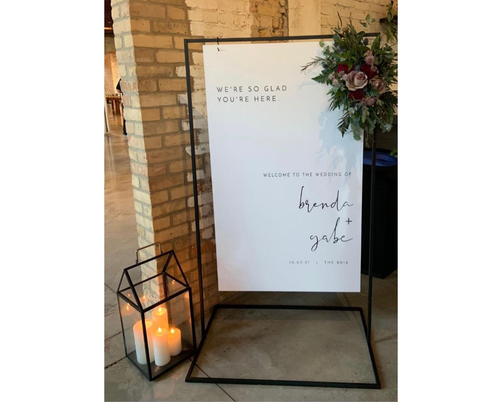 A3 Acrylic Wedding Sign with Metal Stand