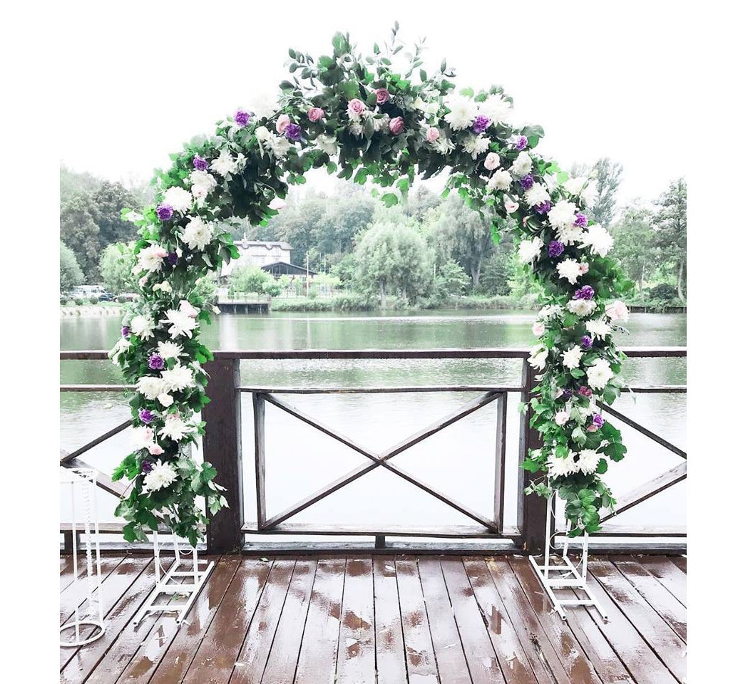 Semi circle wedding arch Oval wedding arch Half circle Etsy