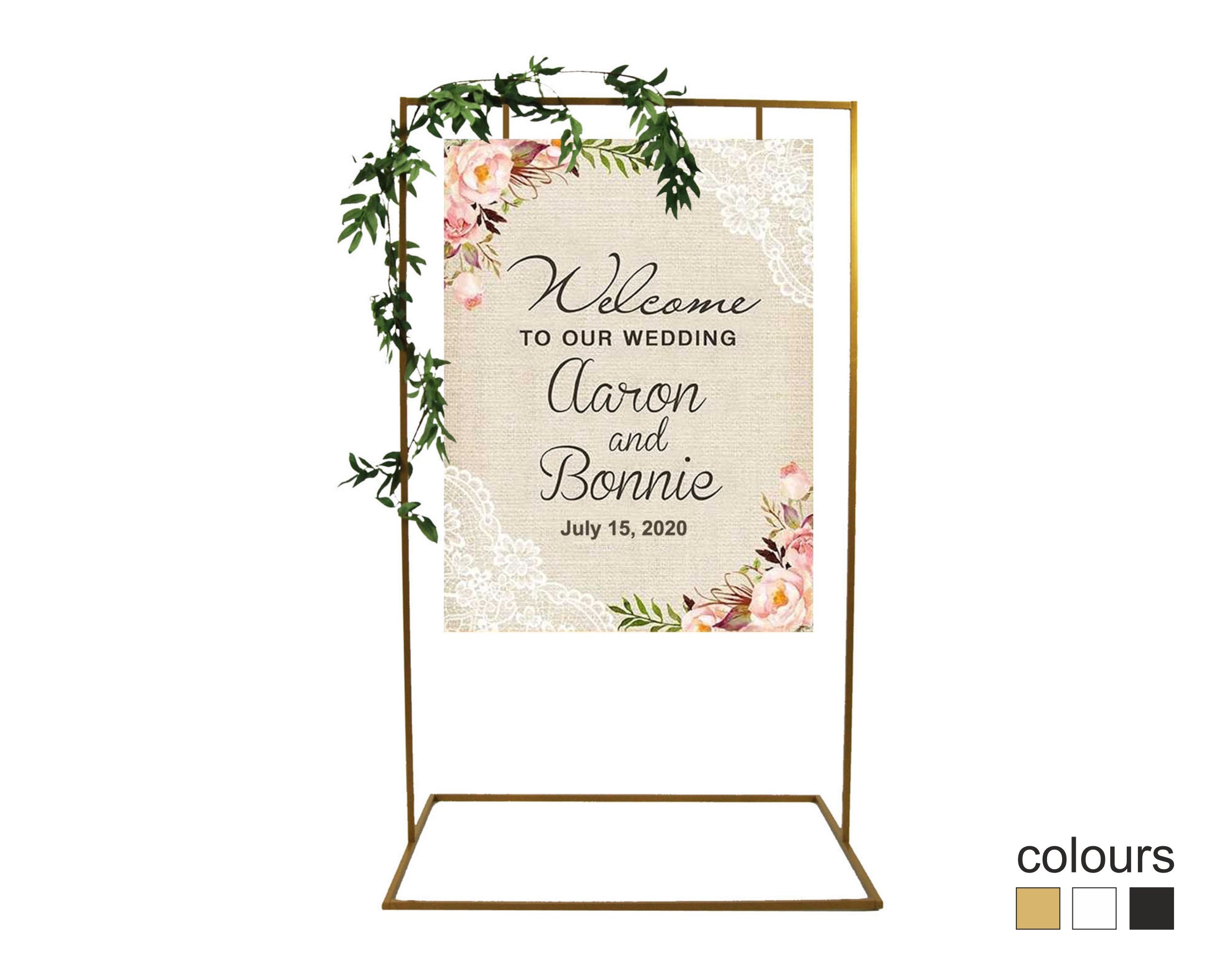 Sign Stand 5'x3' Wedding Entrance Sign Stand Etsy Australia