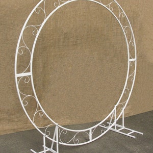 Round wedding stand 83, Circle wedding arch, Moon arch metal frame, Wedding backdrop image 7