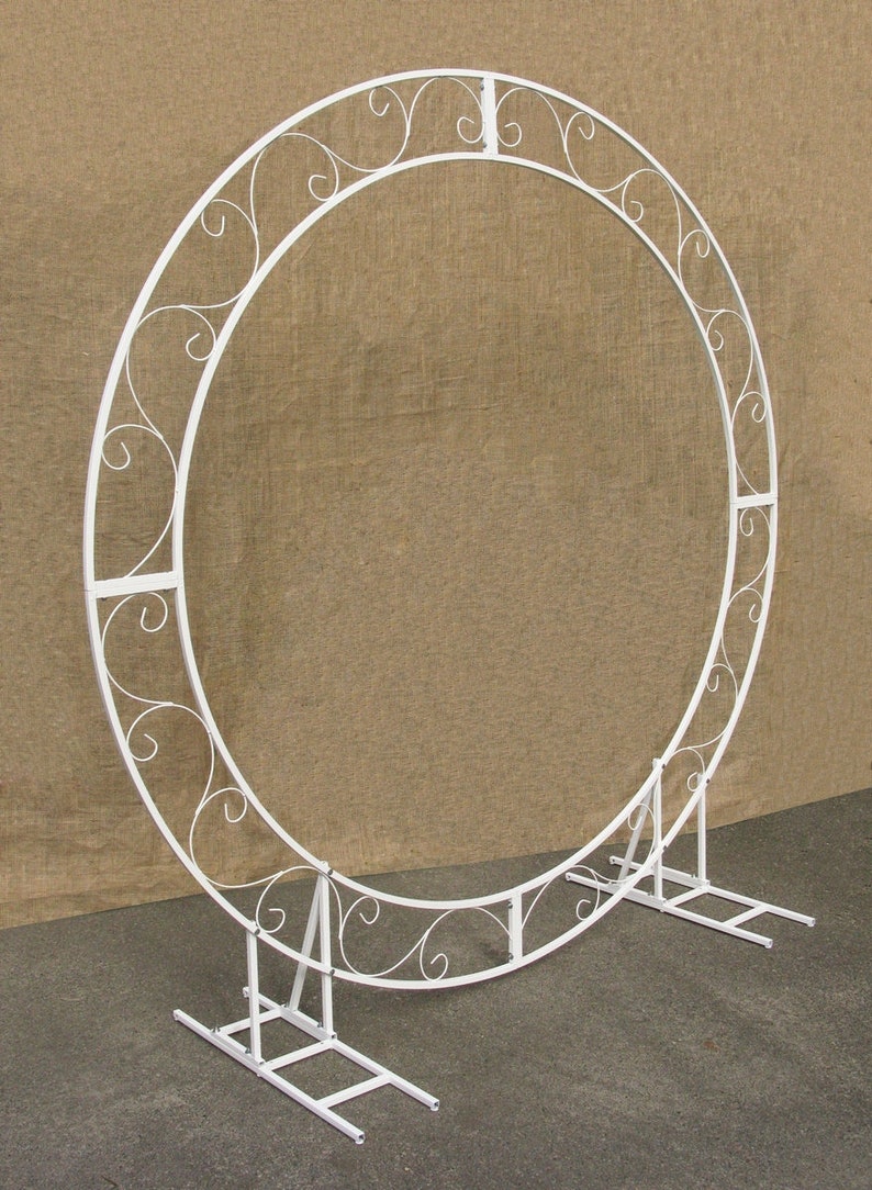 Round wedding stand 83, Circle wedding arch, Moon arch metal frame, Wedding backdrop image 7