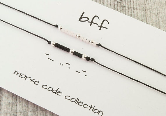 BFF Morse Code Bracelet Bracelet Best Friends Friendship Bracelet