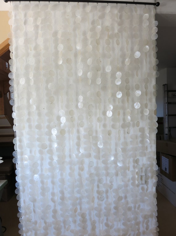 Shell Curtain Capiz 120x225 Room Divider Wall Decoration Etsy