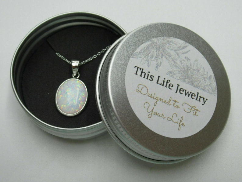 Wedding Bridal Anniversary Gift October Birthstone Birthday Gift Solid 14K Gold Dainty White Opal Heart Halo CZ Pendant Gemstone Necklace