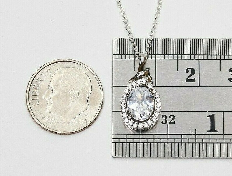 925 Sterling Silver April Birthstone Birthday Gift for Woman Wife Girlfriend Bridesmaids Her Simulated Diamond CZ Halo Twist Pendant