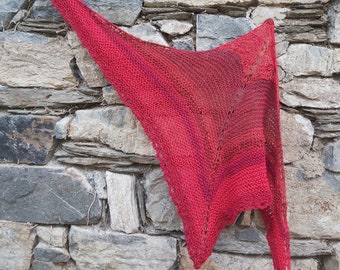 Sciarpa triangolare lavorata a maglia in lana di pecora, mohair e cotone, scialle, sciarpa, stola, sciarpa, involucro, Outlander, LARP, medievale