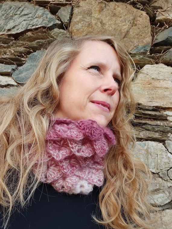 Alpaca Sciarpa Lana Bordeaux Morbido Passante Con Filato Di Alpaca