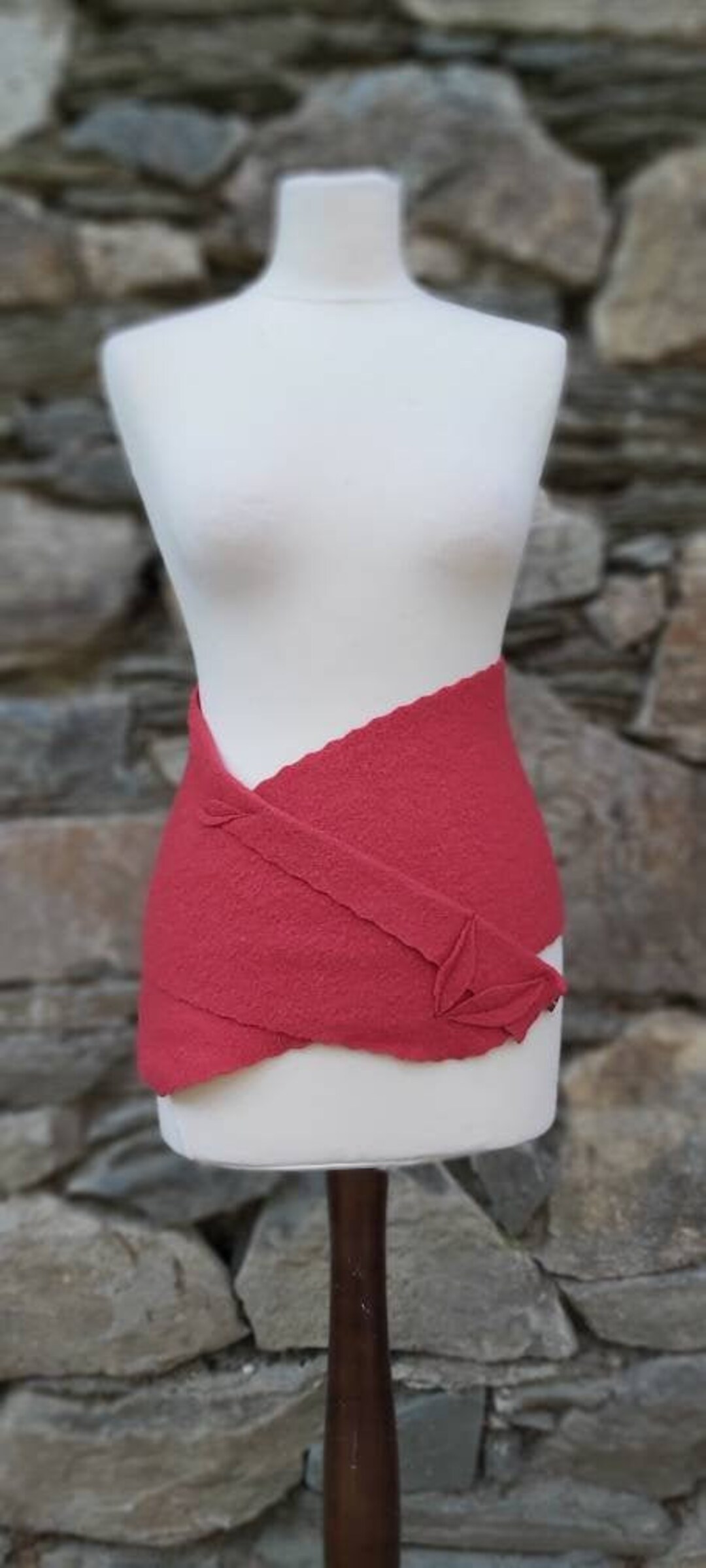 Kidney Warmer in Lobster Made of Pure Sheep's Wool, Cacheur, Hip Flatterer, Wool Skirt, Clothing