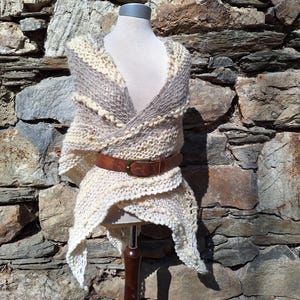 Knitted triangular scarf made of alpaca, sheep&#39;s wool & mohair, hand-spun, shoulder scarf, shawl, stole, scarf, utlander, Middle Ages, LARP