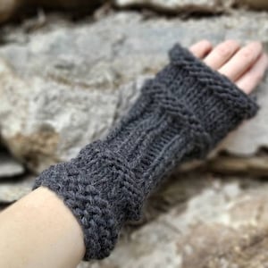 Hand warmers with thumb hole with alpaca and sheep&#39;s wool, arm warmers, cuffs, wool cuffs, wrist warmers, warm hands, winter accessory, Outlander