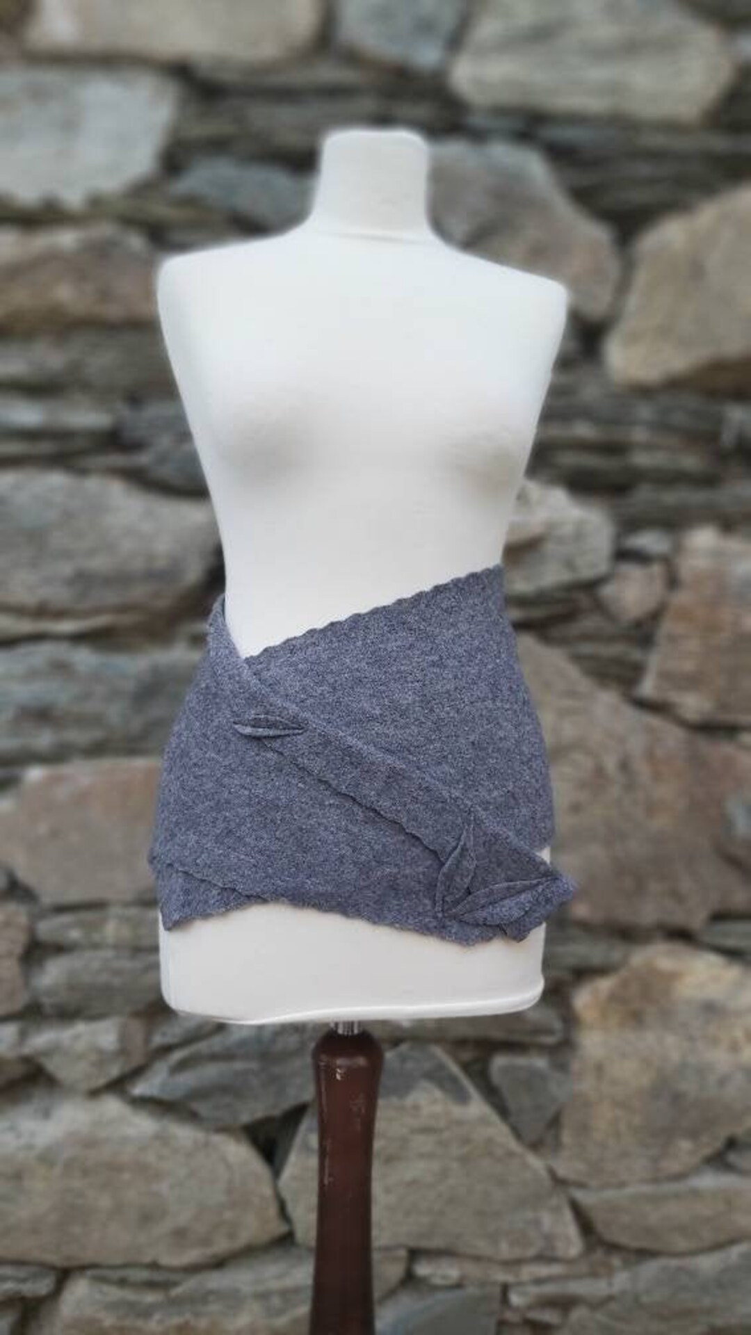 Kidney Warmer in Medium Gray Made of Pure Sheep's Wool, Cacheur, Hip Flatterer, Wool Skirt