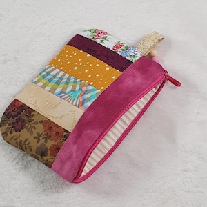 Patchworktasche, Krimskramstasche, Kosmetiktäschchen,